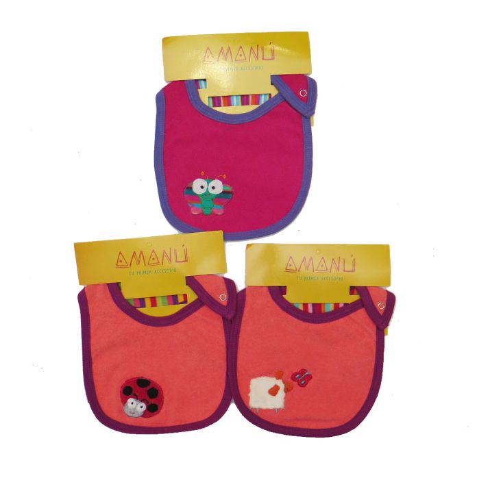 Babero Grande Toalla y Plastico Bordado