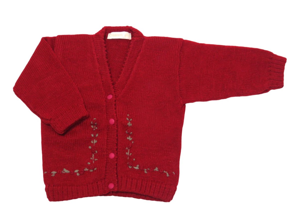 Saquito de Cashmilon Bordado  Flores Rococo