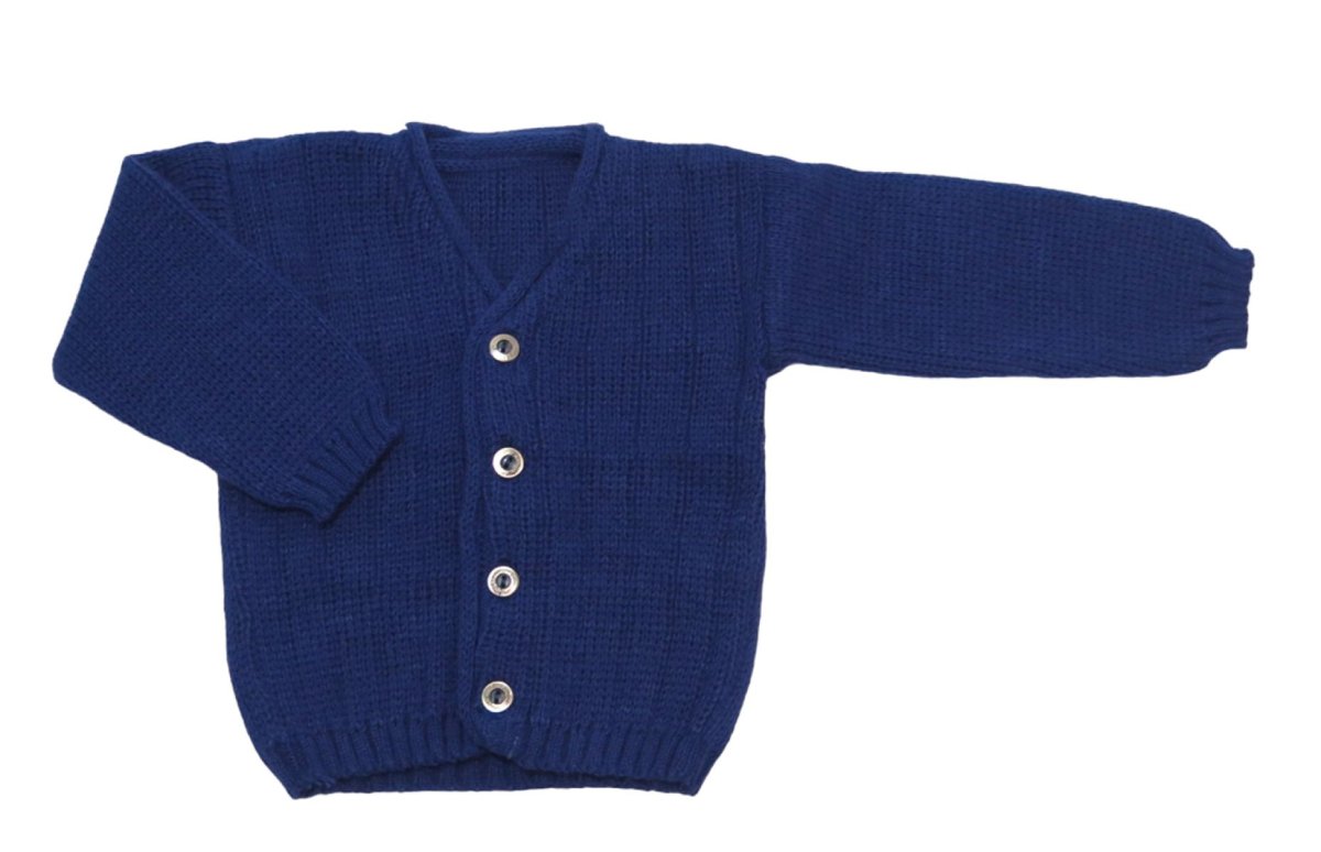 Saquito de Cashmilon Escote en V con Punto Ingles