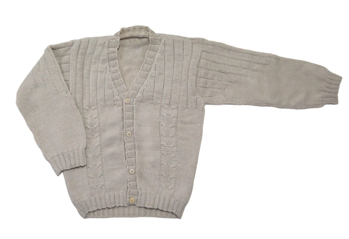 Saquito Tejido de Cashmilon Escote V con ochos