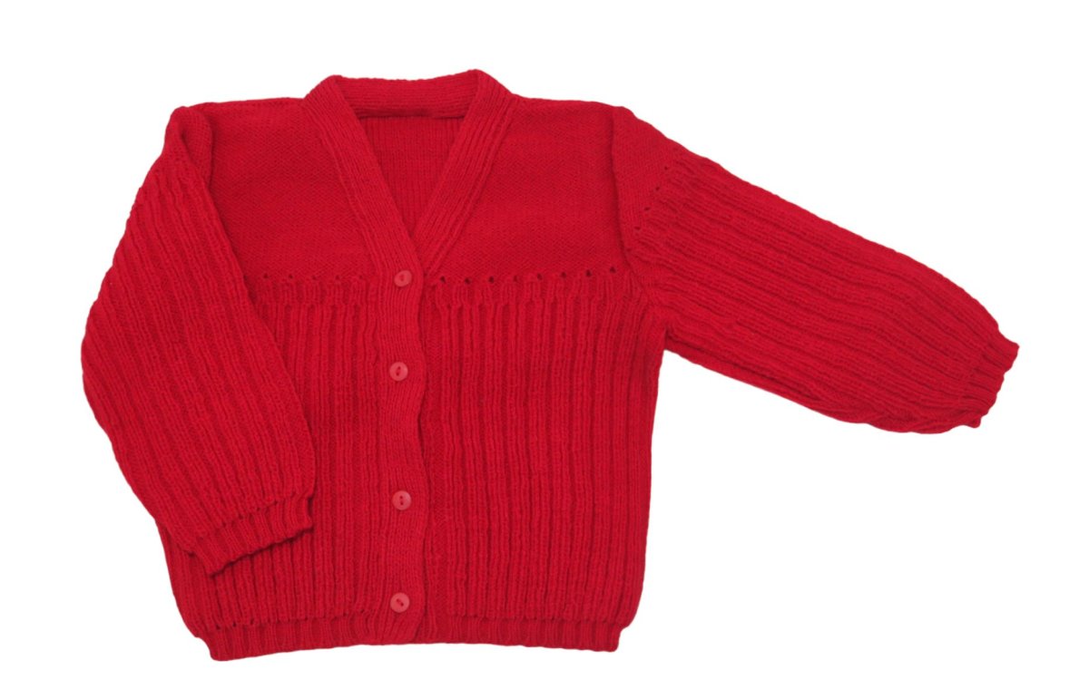 Saco Tejido Cashmilon Escote V Combinado liso y morley