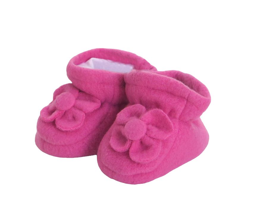 Botita Polar con Flor Base Antideslizante