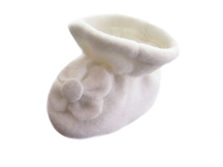 Botita Polar con Flor Base Antideslizante