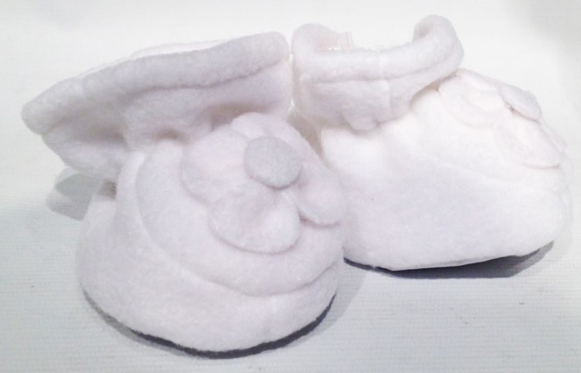 Botita Polar con Flor Base Antideslizante