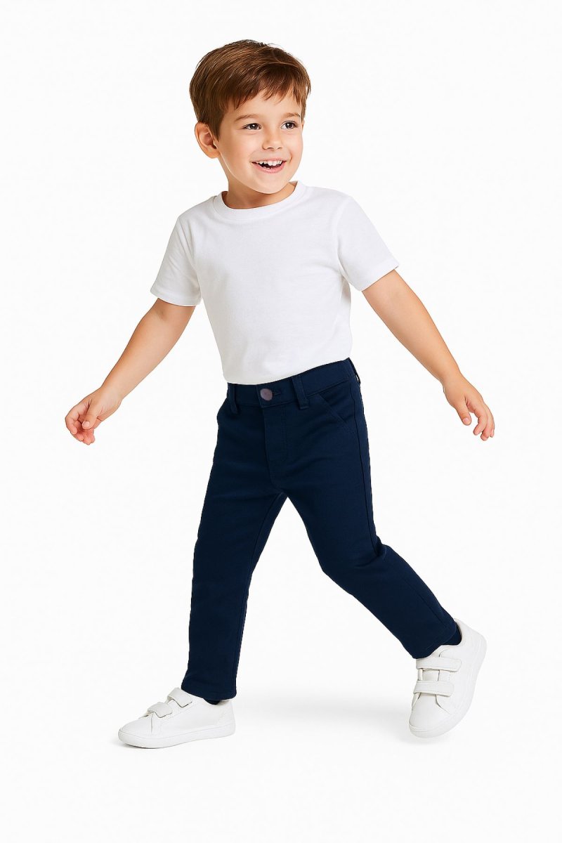 Pantalon de Gabardina Con Cintura Regulable