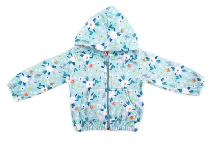 Campera Manga Larga Polar Estampado con Flores