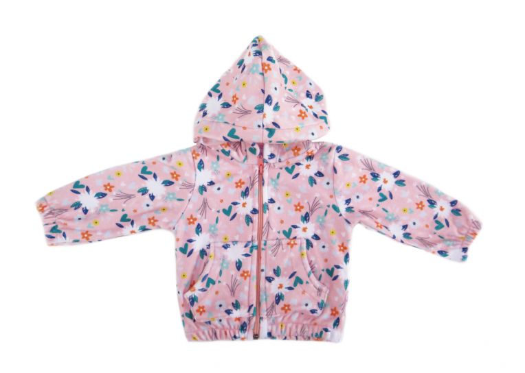 Campera Manga Larga Polar Estampado con Flores