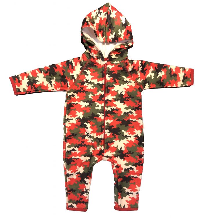 Enterito Frizado Camuflado Con Cierre y Capucha