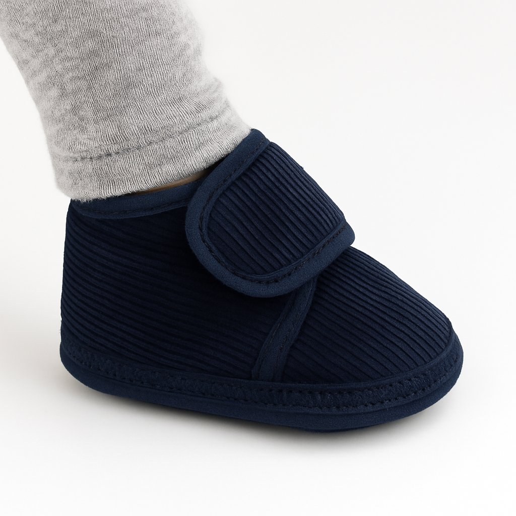 Bota Velcro Corderoy sin base Lisa Estampada