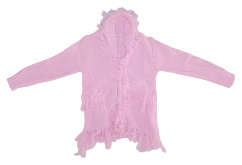 Saco Tejido con Botones y Flecos