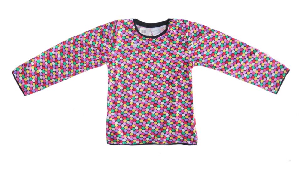 Remera Manga Larga Estampado a lunares algodon modal