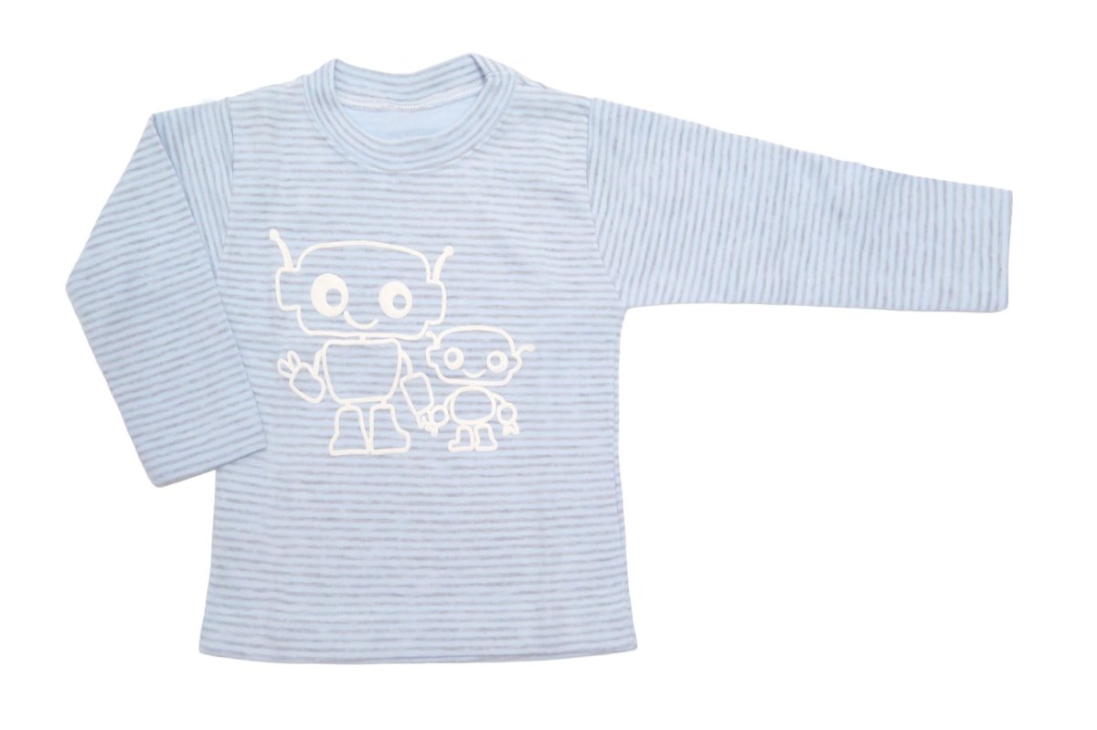 Remera Manga Larga Bebe Rayada