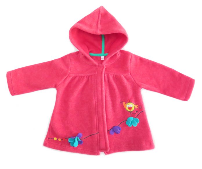 Tapado de paño nena con capucha y bordado
