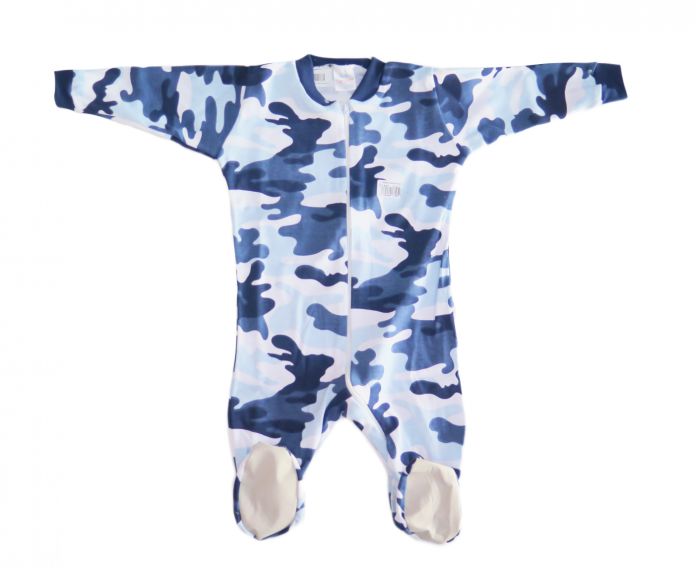 Enterito de Algodon Camuflado con Cierre con Pie Antideslizante