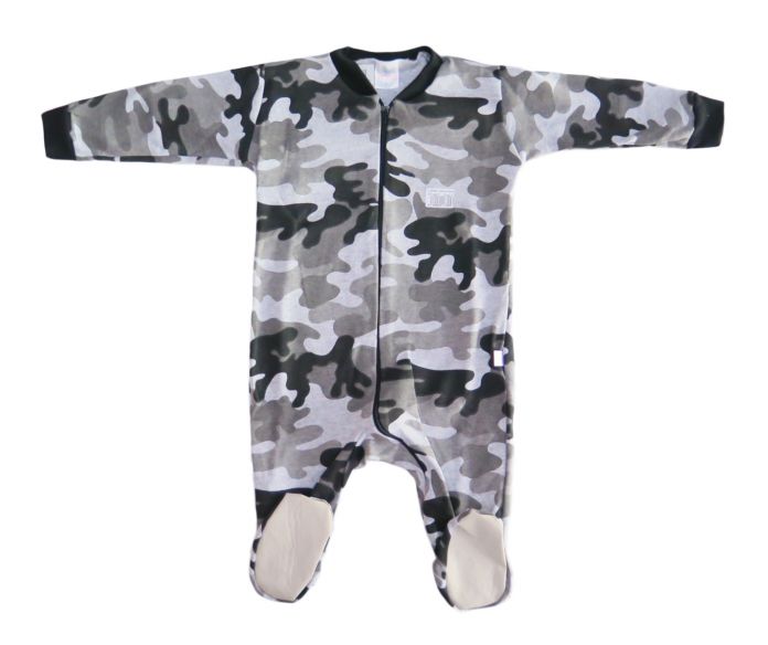 Enterito de Algodon Camuflado con Cierre con Pie Antideslizante