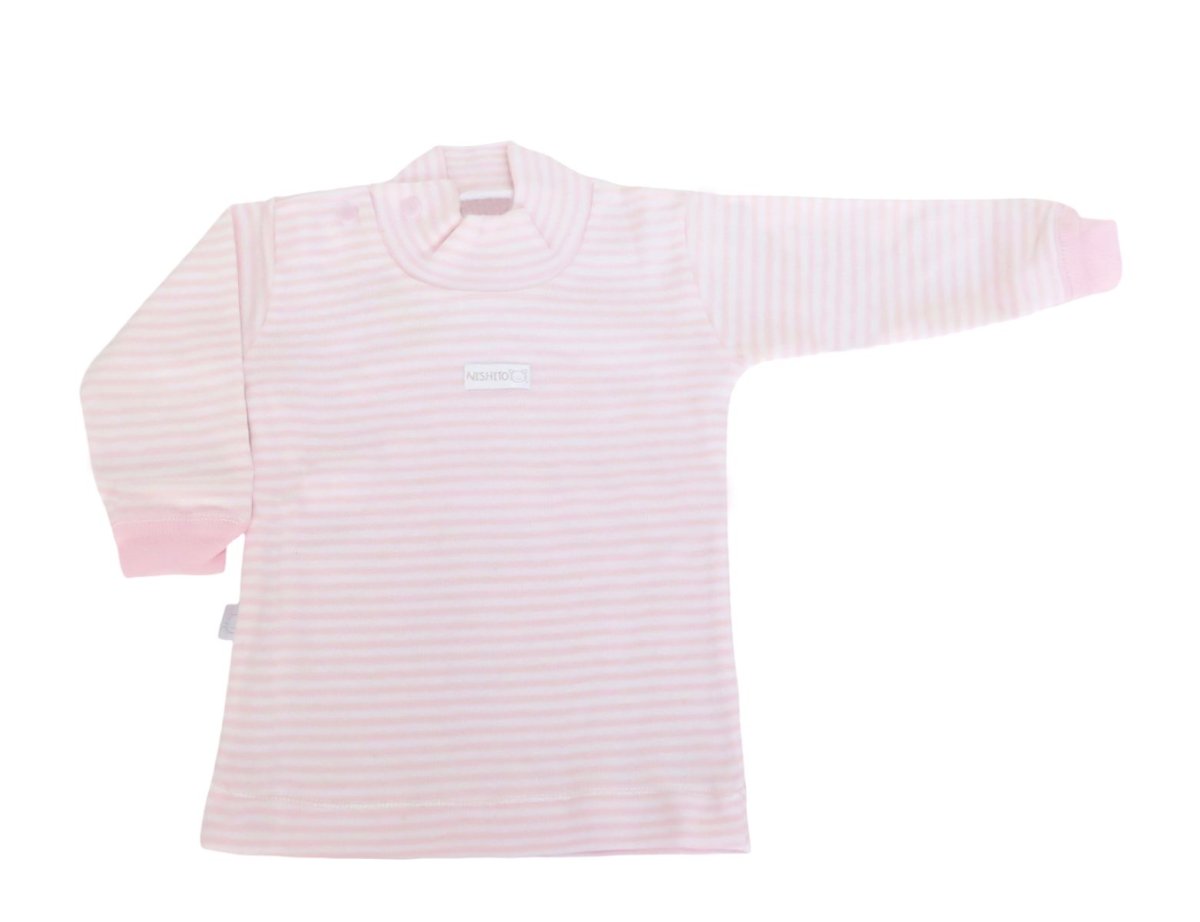 Polera Manga larga rayada con broches