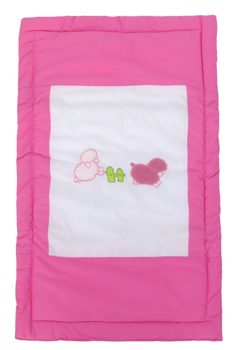 Alfombra con base impermeable para baño Ovejas Bordadas Acolchada