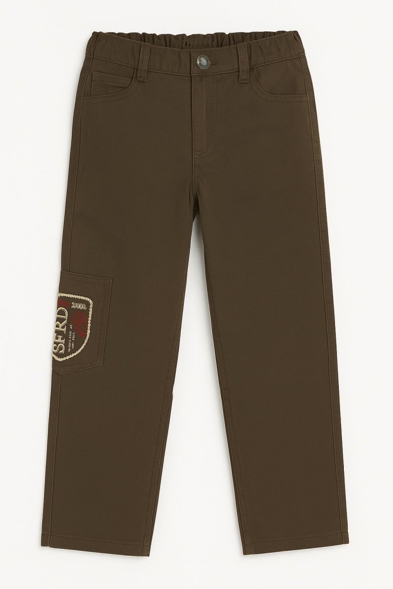 Pantalon Gabardina Pantalon Gabardina Cargo con Recorte en Bolsillo y Cintura Regulable