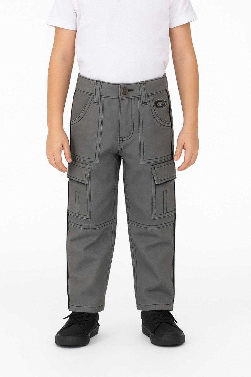 Pantalon Gabardina Cargo con Rayas al Costado