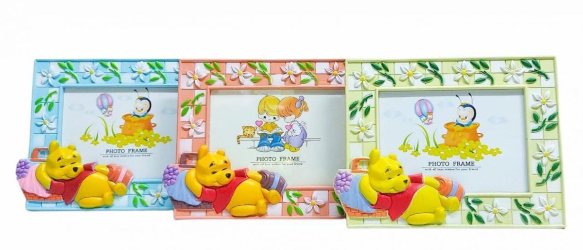 Portaretrato floreal con Winnie the Pooh