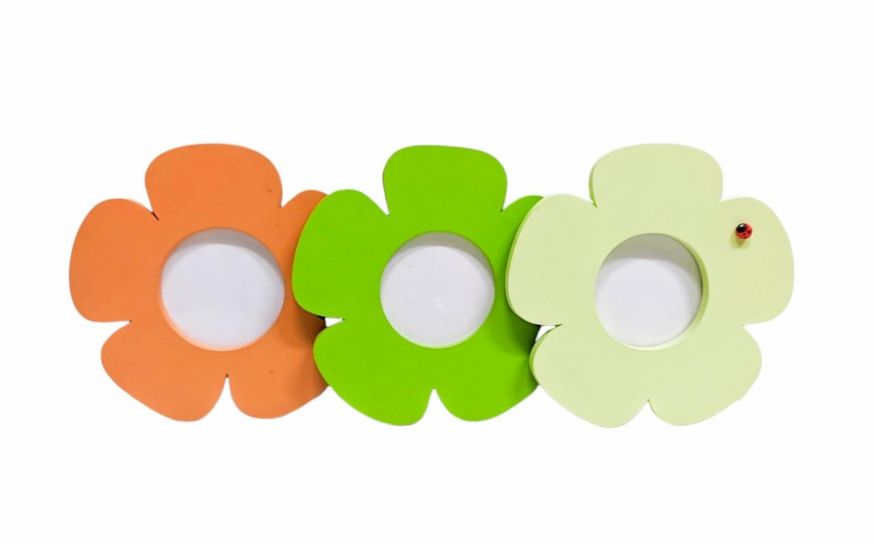 Portarretrato Madera Artesanal en forma de Flor