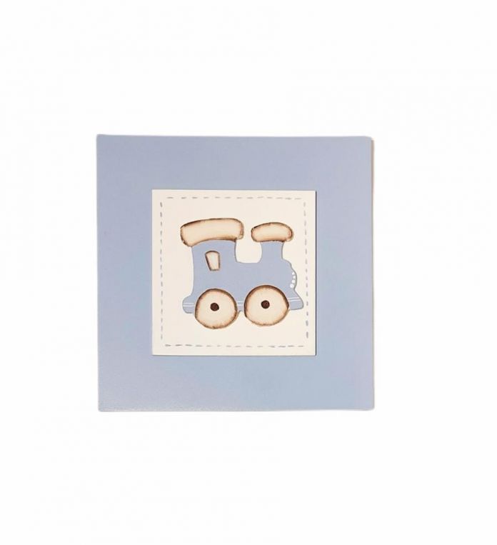 Cuadro Madera de Tren con marco