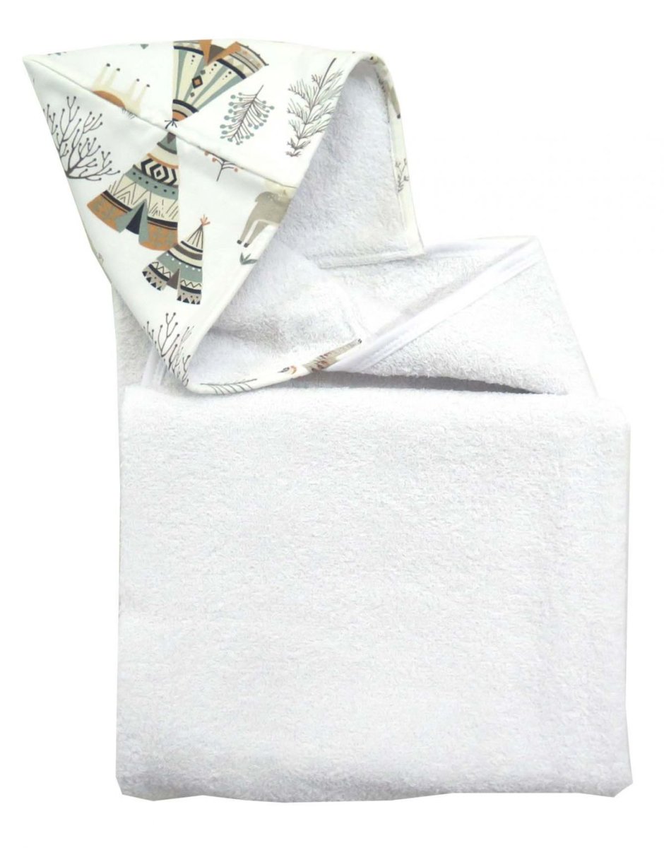 Toallon Con Capucha Central Estampado