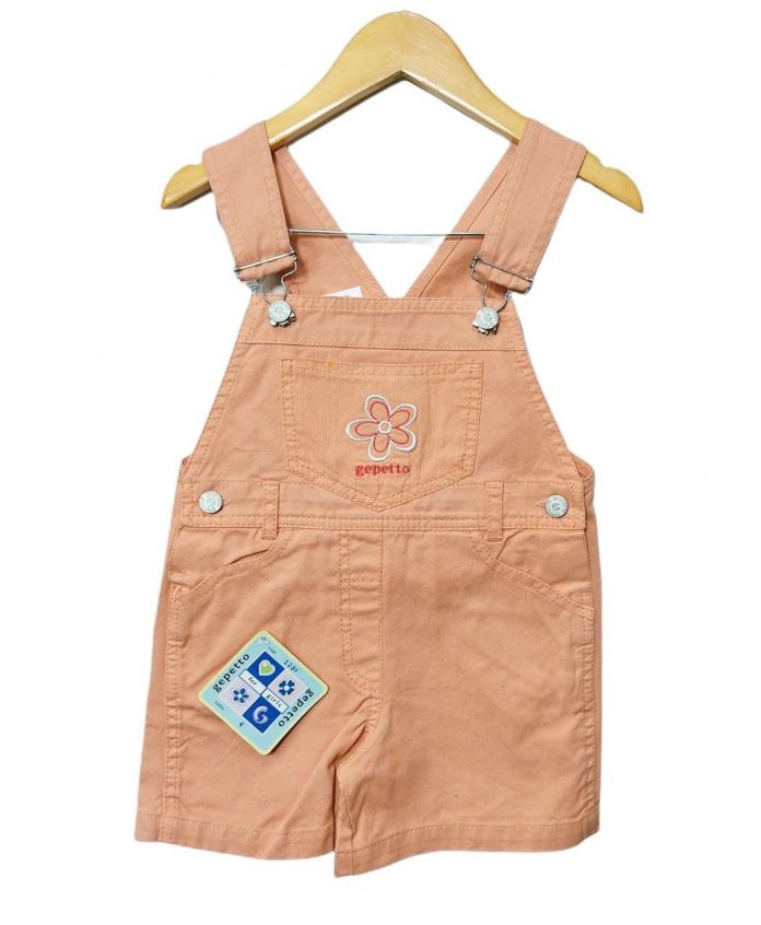 Jardinero Gabardina Bordado Corto