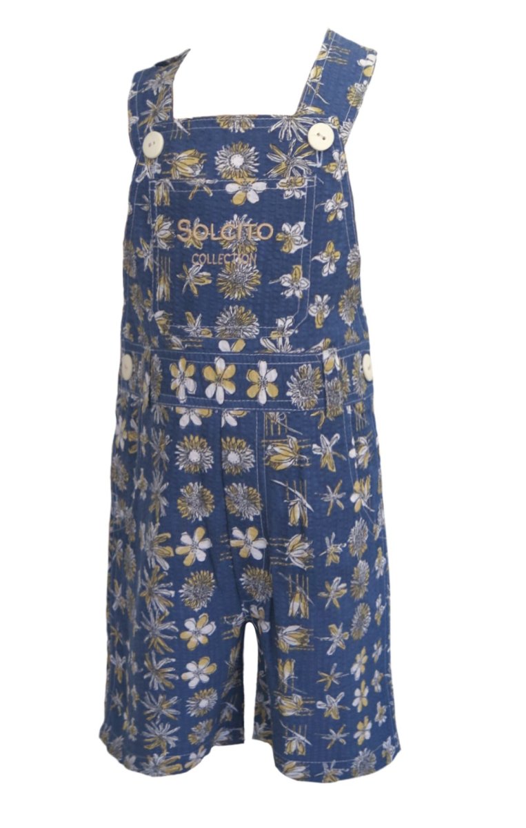 Jardinero corto estampado con margaritas