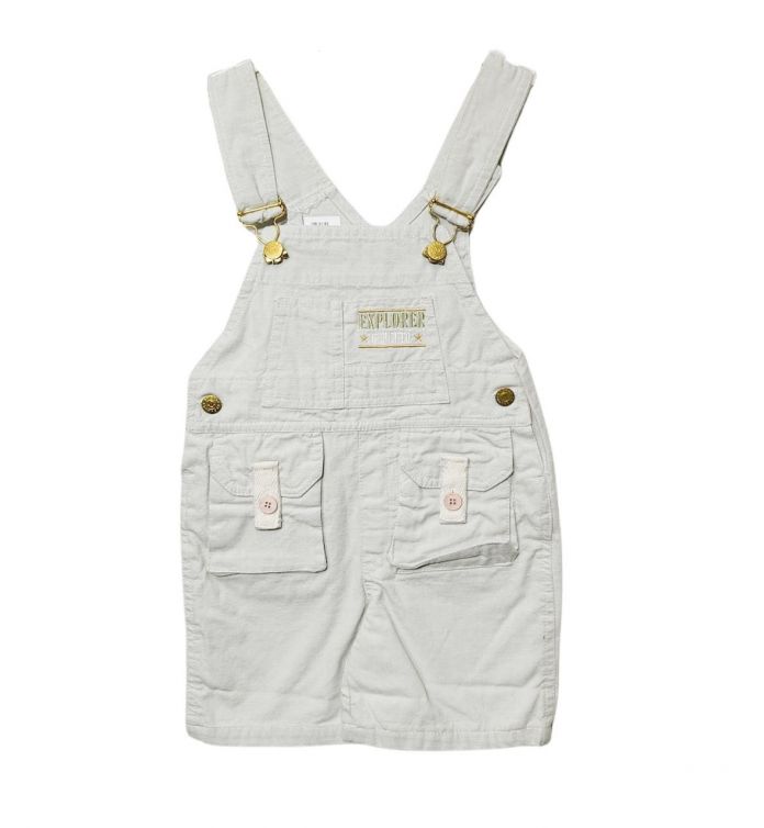 Jardinero de gabardina liso con bolsillos