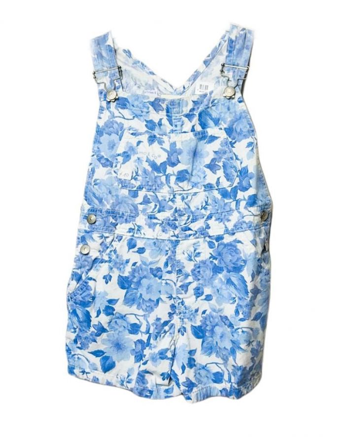 Jardinero Floreado de gabardina corto