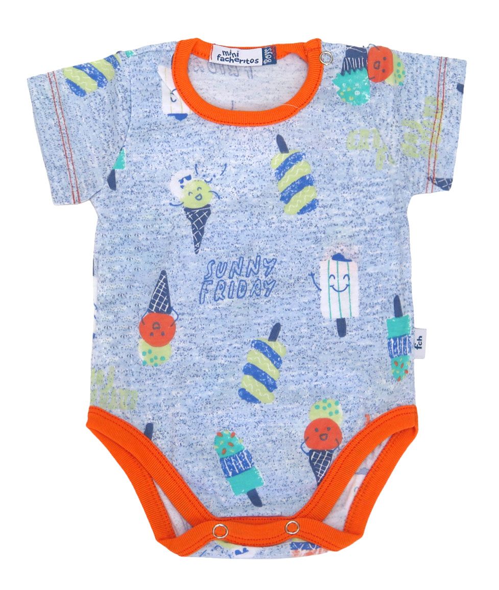 Body Manga Corta Estampado Helado