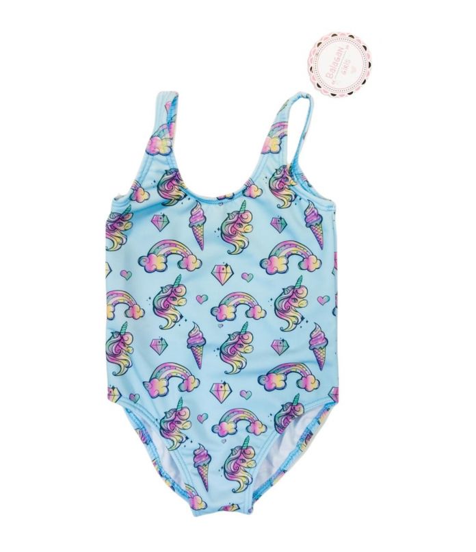 Malla Entera Estampada Unicornio