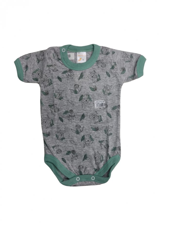 Body Manga Corta Estampado Animalitos