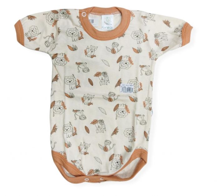 Body Manga Corta Estampado Animalitos