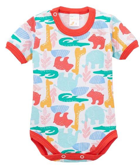 Body Manga Corta Estampado Animalitos