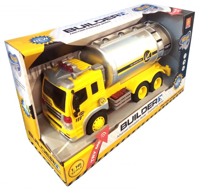 Camion De Combustible A Friccion Con Luz Y Sonido - Builder - Escala 1:16