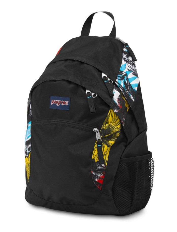 Mochila wasabi con dos bolsillos frontales, bolsillo lateral y bolsillo pequeño arriba