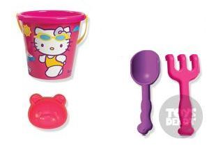 Set de PLaya Hello Kitty - Balde + Palita + Rastrillo + Moldes