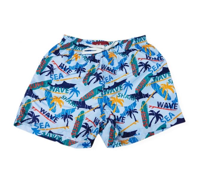 Short De Baño con Cintura Elastizada De Polistre