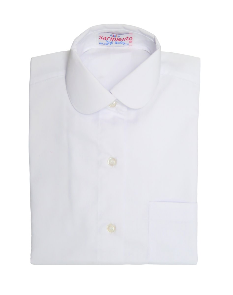 Camisa Cuello Baby Manga Larga NENA colegial