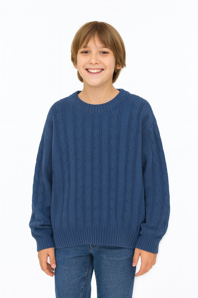 Pullover Sweater Tejido con ochos Cuello Redondo Perica Norberto