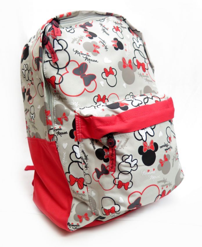 Mochila espalda  Minnie con dibujos de la cabeza de minnie con el moño mickey