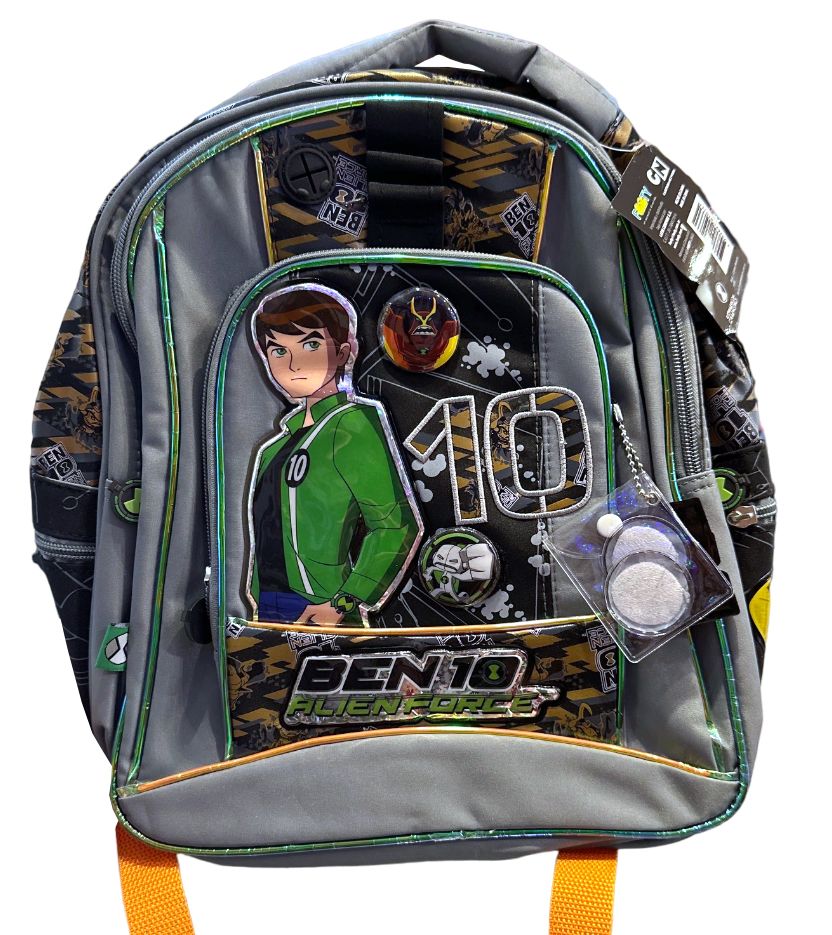 Mochila Espalda de Ben 10 Figura Con Relieve y Detalles Brillantes