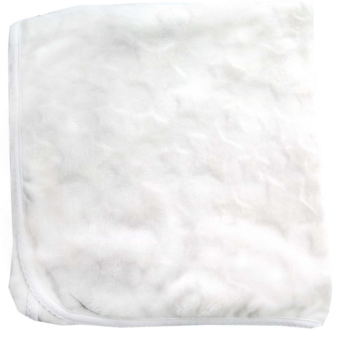 Manta Con Relieve Simil Piel Y Picot