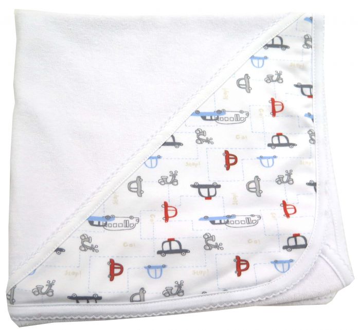 Toallon de Tawel Capucha Estampada con Picot