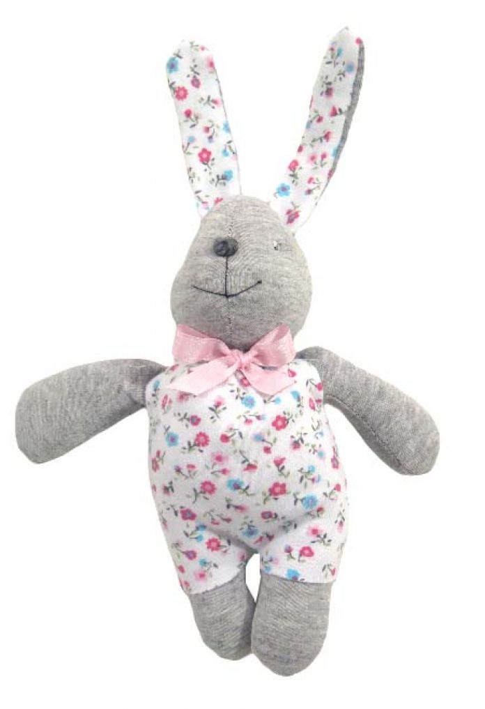 Sonajero Conejo De Tela Estampado