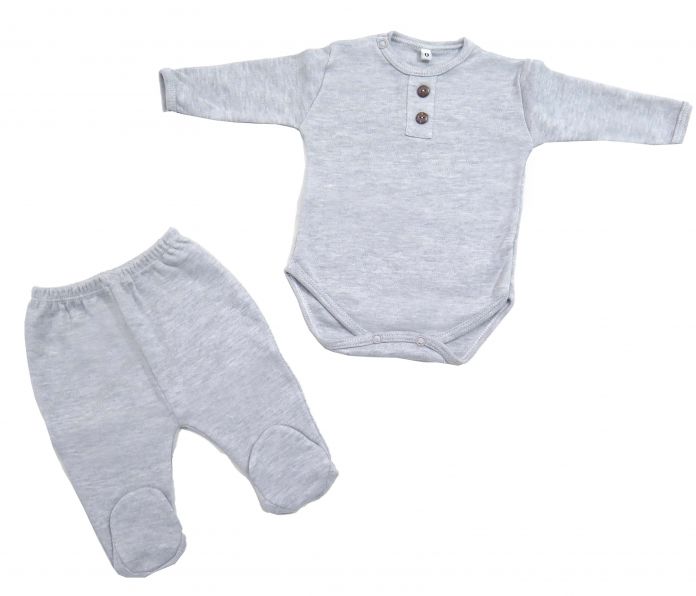 Conjunto  Algodon Body Pantalon con Pie