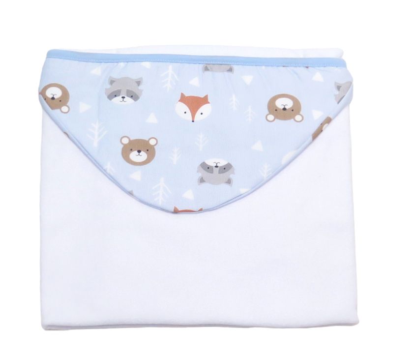 Toallon Con Capucha Central Estampada