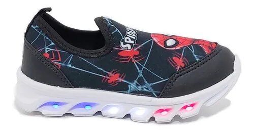 Zapatillas Spiderman Hombre Araña Con Luz Led Sin Cordon